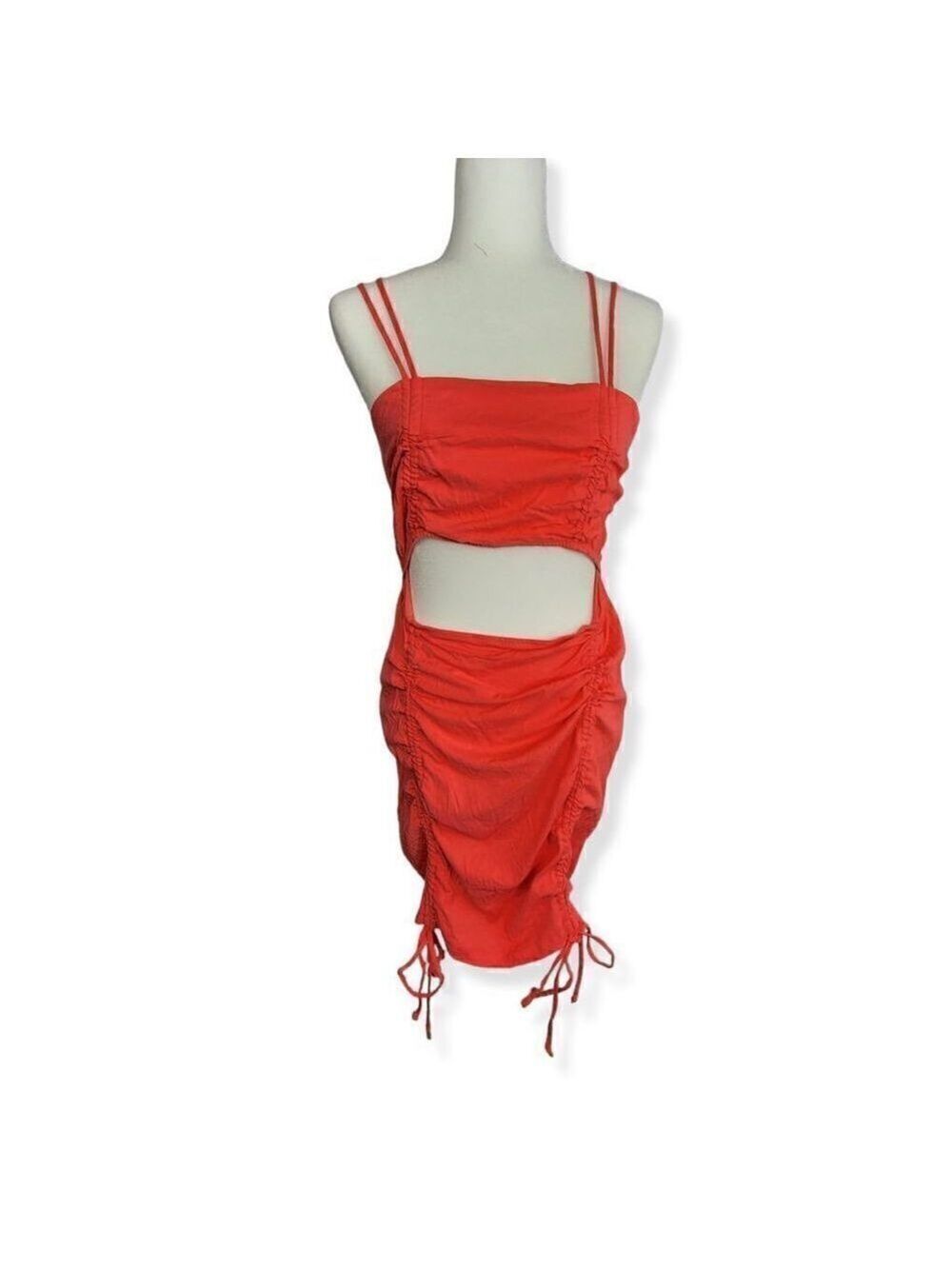Wild Fable Ruched Pink Bodycon Dress Large